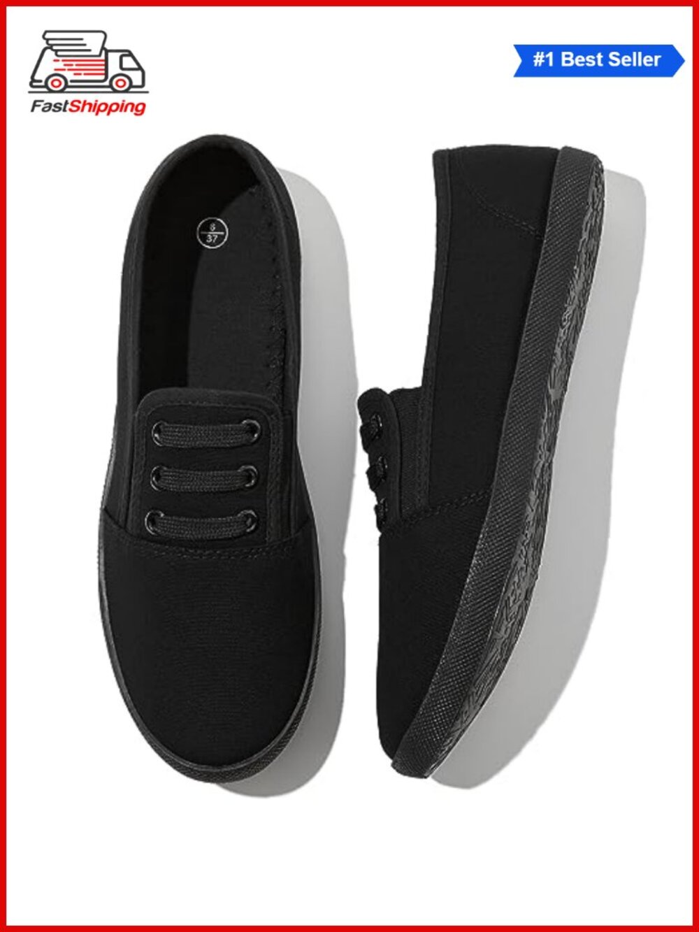 ✨ Women's Canvas Slip On Sneakers Casual Walking Non Slip Shoes